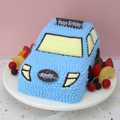 模型卡通水果创意仿真样品儿童蛋糕生日蛋糕型小汽车仿真水果