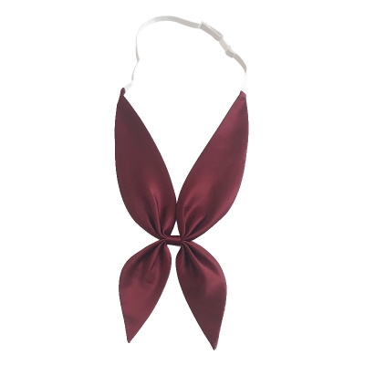 三角巾jk领结缎面打打白色女卡卡其色环扣制服领结