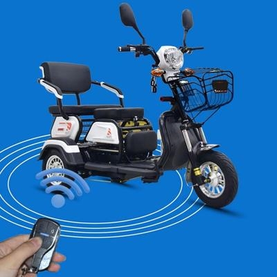 休闲电动三轮车小斗载货两用小型车接送电动三轮车