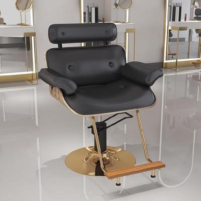 旋转转椅踏脚美发圆盘椅子升降刮脸凳子理发店美发椅