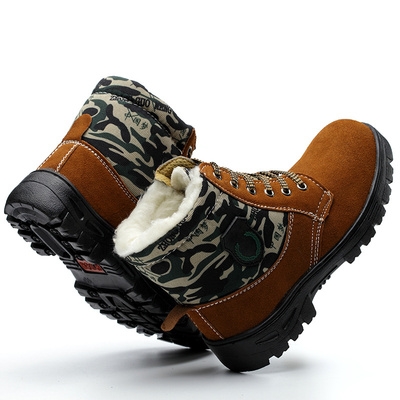 柔软老式老款农民工工地秋冬工作鞋高帮农活防滑防护鞋