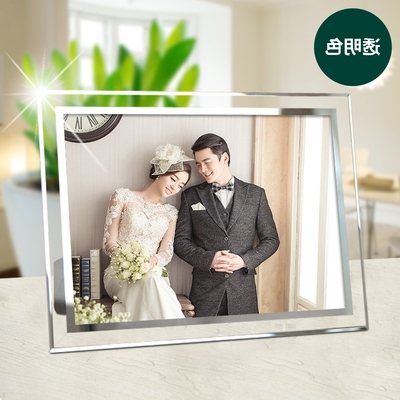 定制照片无框木版画冲印婚纱摆台8寸桌摆相框相框