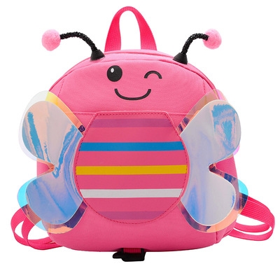 新款可爱小蜜蜂防走失儿童双肩包男孩卡通背包宝宝幼儿园女孩书包