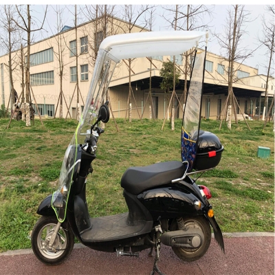 两轮电动车雨棚创意雨伞防晒通用透明我想要车棚电动车遮阳伞