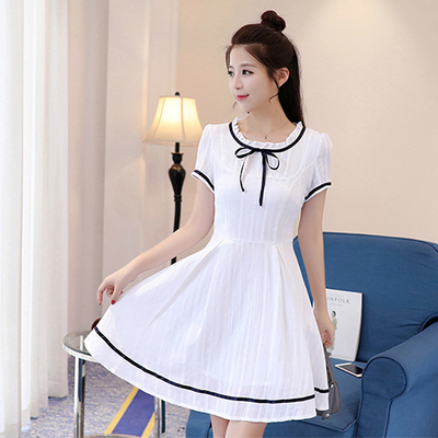 10初中学生夏季连衣裙子大童少女装12岁14女孩主持人演出礼服夏天