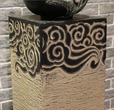 中式仿古中国国风祥云展示家居装饰落地摆件花架摆件