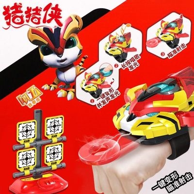控灵卫石甲熊翻滚车玩偶超星锁声光对战玩具五灵卫勇士变身器菲菲