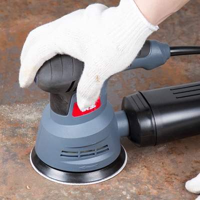 圆形木工电动打磨抛光机沙盘手持木板油漆平板砂纸打磨机磨砂家具