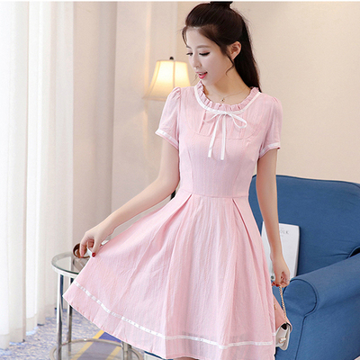 10初中学生夏季连衣裙子大童少女装12岁14女孩主持人演出礼服夏天