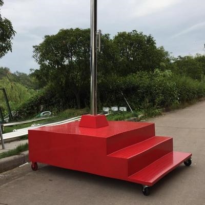 旗台可移动底座刹车轮子升旗户外不锈钢旗杆活动户外