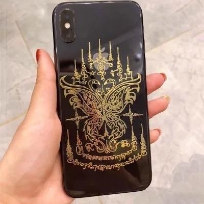 泰国手机金属符片经文五条贴纸手机贴佛牌人缘手机贴纸