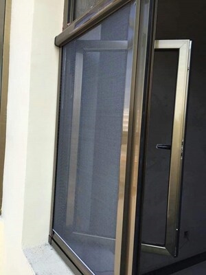 定制防尘通风固定更换卧室边框上下收缩纱窗纱窗