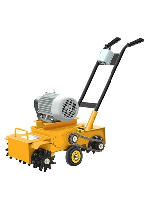 电动地面混凝土小型铣刨机55手推式刨地机路面清灰清渣机