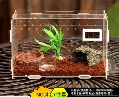 蜗牛专用盒子饲养美观爬虫隔离宠窝逸食盆实用螺