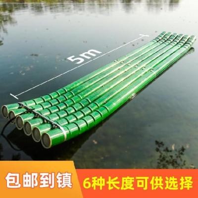 竹排竹筏家用打窝塑料管水上河面水面古镇景区钓鱼船