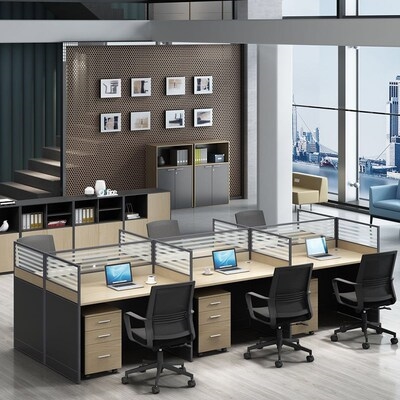 集体办公桌简约现代员工电脑桌职员工作办公室家具组合