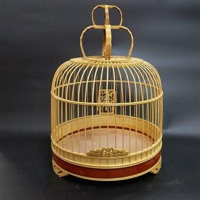 云雀百灵鸟百灵遛笼鸟笼竹笼花门花腿小号养笼笼子