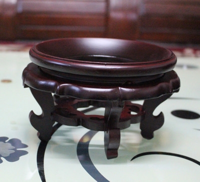 特大高脚底座天然葫芦实木复合水晶球底坐摆件葫芦