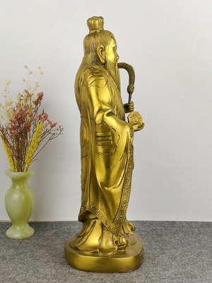 道教镇大仙神像纯铜地仙之祖镇元子佛像铜像站像摆件