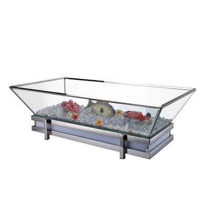 自助餐冰槽不锈钢亚克力玻璃海鲜保鲜冰盘啤酒酒水酒店餐具