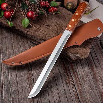 长锋利款屠宰加厚割超不锈钢水果刀刀蜂蜜烤肉瓜片切削西鱼瓜果快