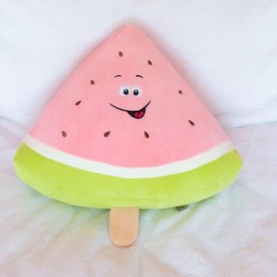 创意可爱粉色少女水果毛绒玩具草莓冰棒毛绒布艺类玩具
