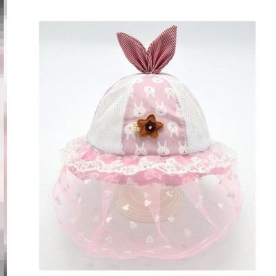 儿童面纱帽婴儿宝宝遮阳帽子网纱防蚊虫防柳絮蜜蜂遮脸脖防晒帽子