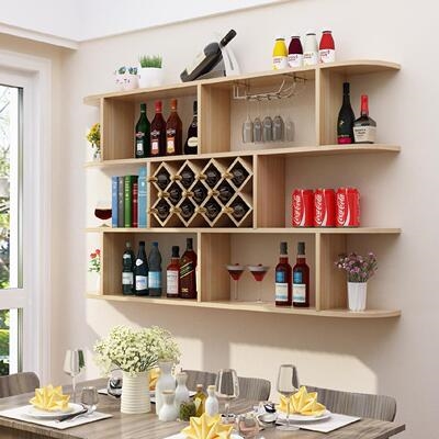 酒架家用简约饭店酒柜酒驾摆件创意挂墙壁挂酒架