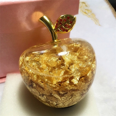 金箔苹果摆件平安果平安夜金苹果蔬菜道具圣诞节装饰摆件