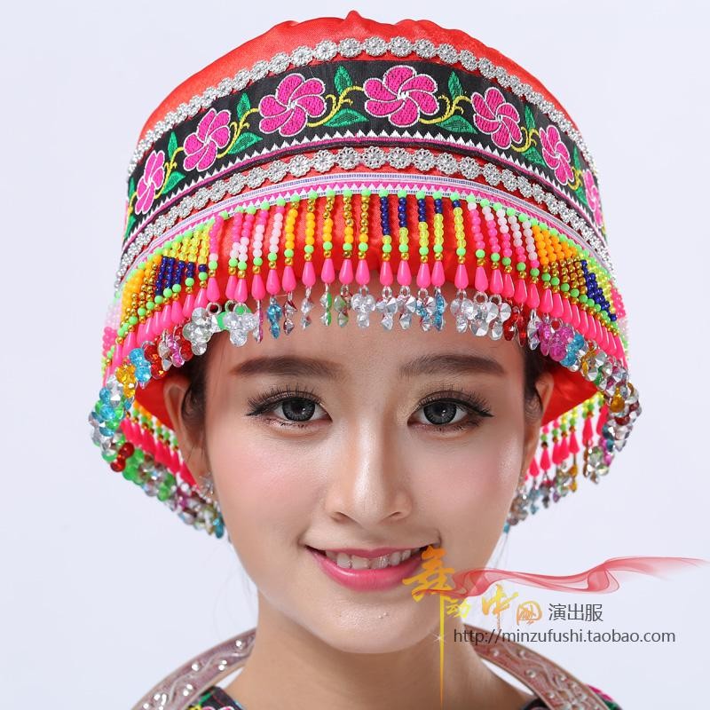 头饰舞蹈民族苗银项圈苗族表演配饰少数民族帽子其他diy饰品配件