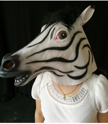 头套马头面具万圣节化妆舞会演出道具面具