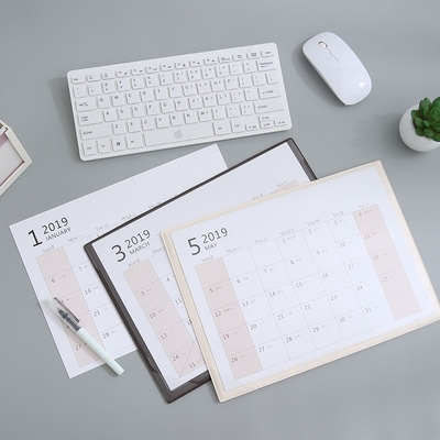 简约2020年a4跨年大班台a3办公办公桌桌面8k台历