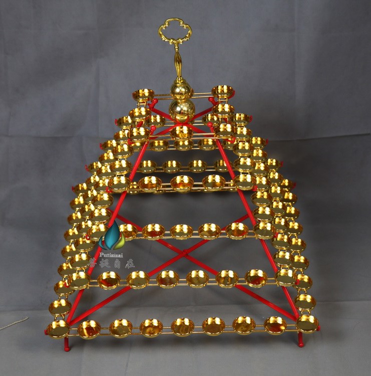 灯架方形108盏酥油坛城供灯供佛烛台灯座七彩烛台