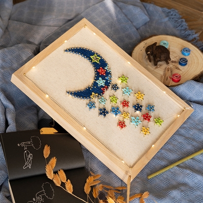 弦丝画成人diy手工手工制制作材料钉子绕线画创意diy