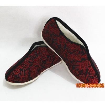 老人去世棉寿鞋女高档手工千层老北京布鞋殡葬用品骨灰盒