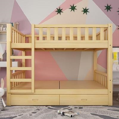 儿童床上下床实木全实木0.9m一米二双层床1.2单人高低床小户型1