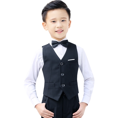 男童花童套装钢琴演出服男孩西装表演主持人走秀服装儿童礼服