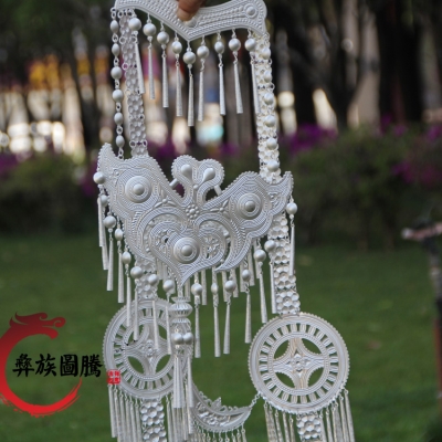 妈汝四川川大凉山彝族胸牌项链银饰复古民族项链