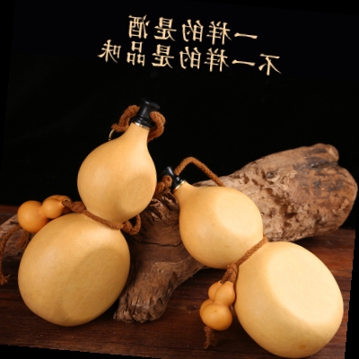 葫芦水杯仿古李白酒葫芦防渗蜂蜡装酒摆件李白真天然挂件仿古装