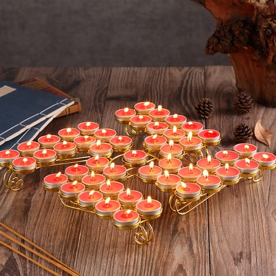 酥油灯座佛具佛教用品万字佛堂莲花49盏油灯佛供灯灯架长明蜡烛.