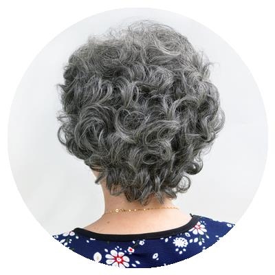 老年人白色假发短发蓬松短卷发6080岁老奶奶花白整顶整顶假发