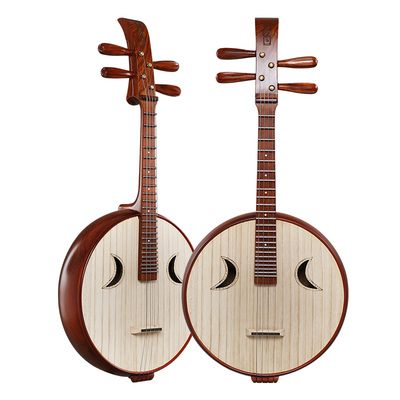 高档乐海 徐阳牌阮族中阮乐器 特氏古夷苏木材质钢品皇室贵族头饰