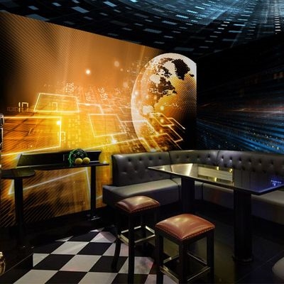 3d科技主题电路板工业风壁画餐厅网咖网吧墙纸ktv酒吧包厢壁纸
