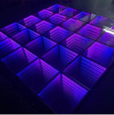 led深渊方形地砖灯3d彩色感应镜面可定做酒吧闪光灯承重力强七彩