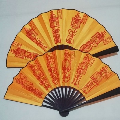道教用品法扇扇子折扇道家法器手绘符箓扇木雕