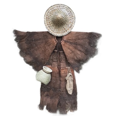 鱼篓民间蓑衣斗笠棕榈帽子酒店餐馆渔翁雨帽其他