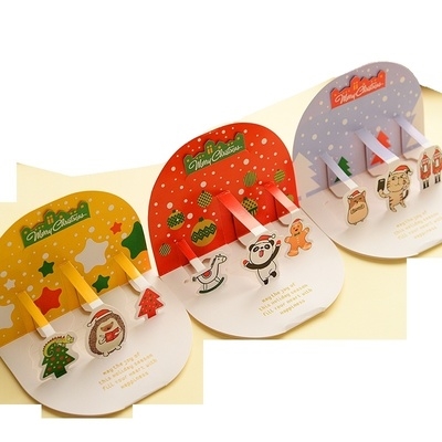 圣诞圣诞贺卡立体祝福小卡卡片英文创意diy贺卡