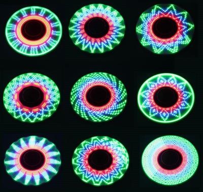 旋转陀螺面款外面指尖白陀螺灯头手指按压颜色陀螺