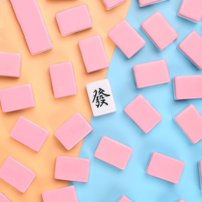 火车可爱粉色携带桌子寝室mini迷你麻将户外旅行简装麻将