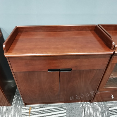 会客矮柜酒柜油漆胡桃木办公室储物柜1.5米简约现代矮柜